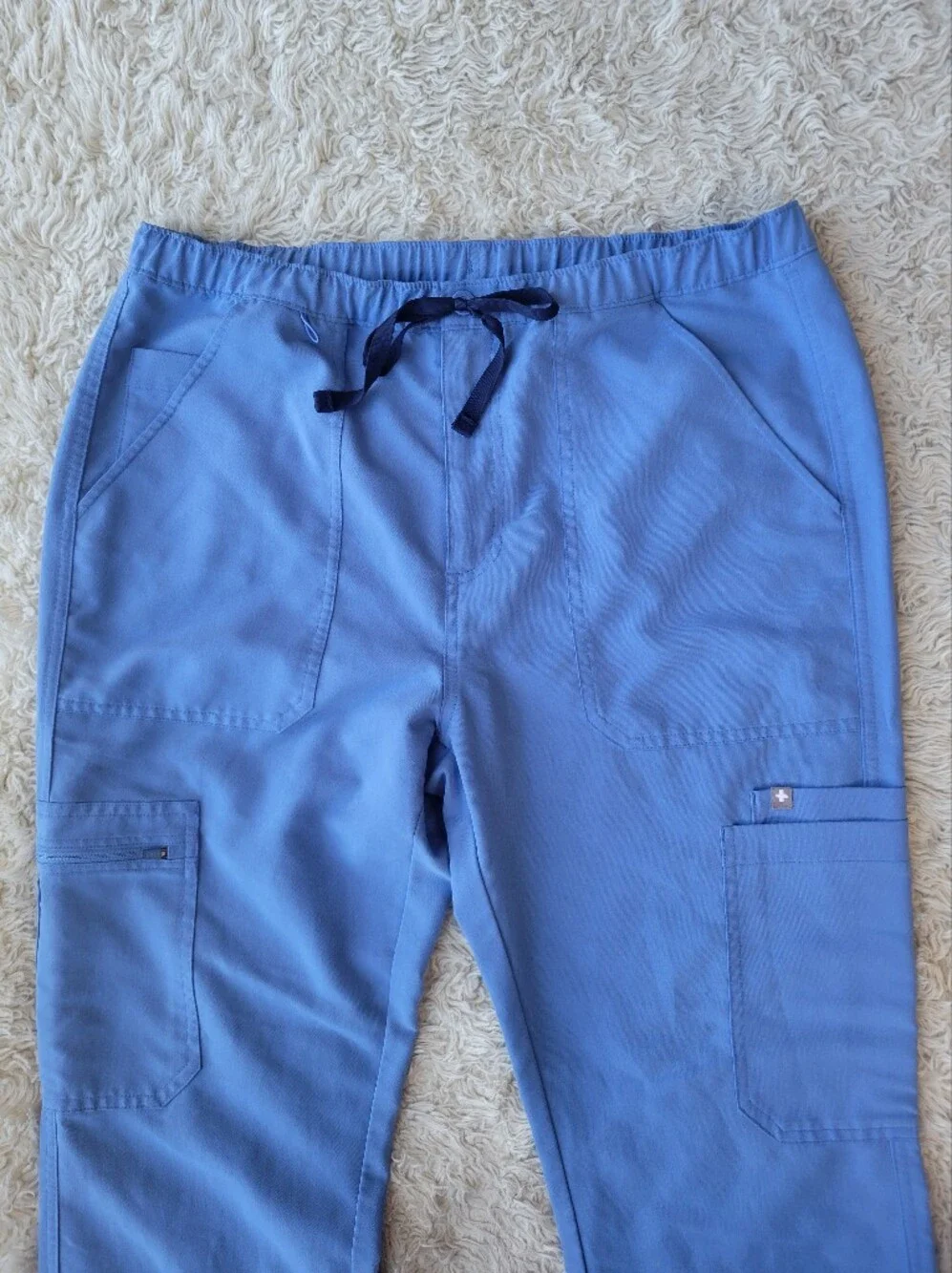 Figs Scrub Set Mens Chisec Top Cairo Cargo Pants Ceil Blue M/L